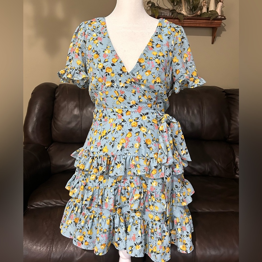 Floral Wrap Dress